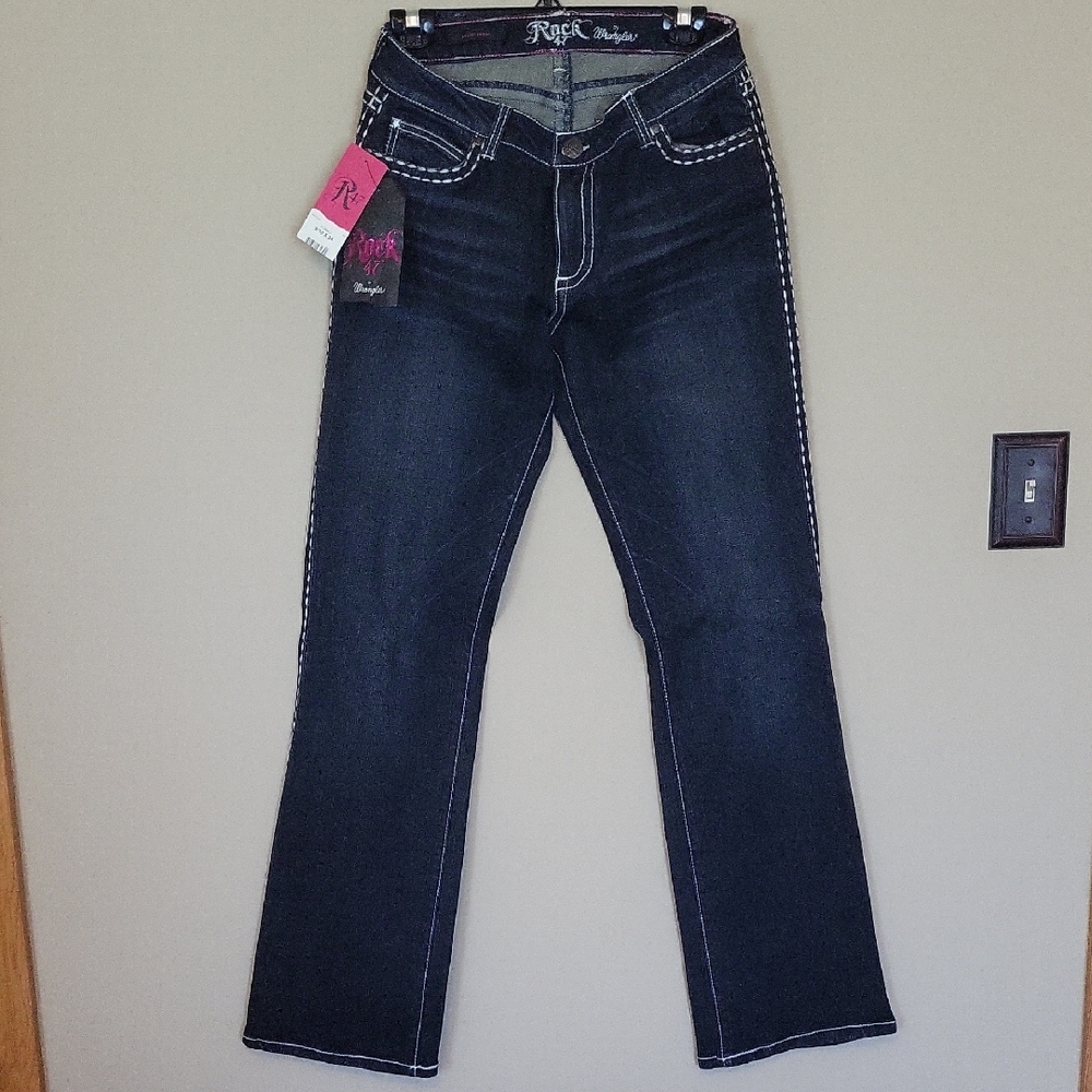 Rock 47 Wrangker Women's Boot Cut Jeans - Deep Blue